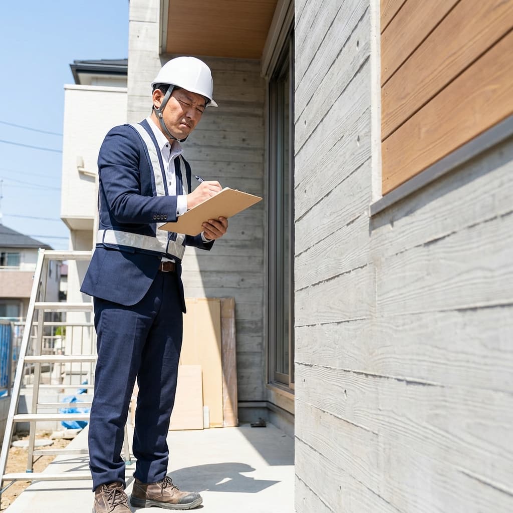 建設現場での確認作業